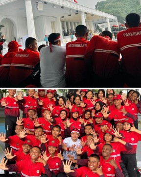 Mayor Teddy Bersama Paskibraka (instagram/@sekretariat.kabinet)